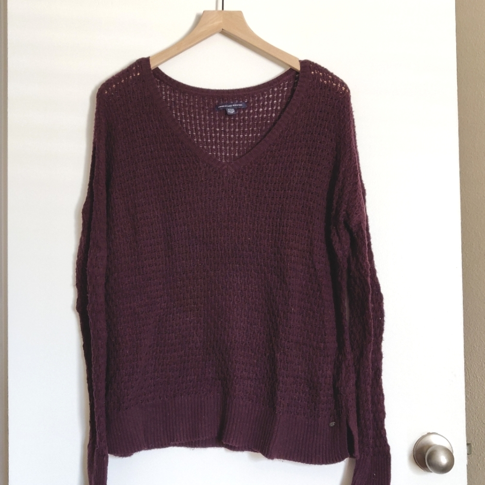 American Eagle Knit V-neck Sweater